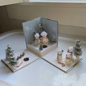 Avon 2007 Snowman Folding Christmas Box that plays “Deck The Halls”